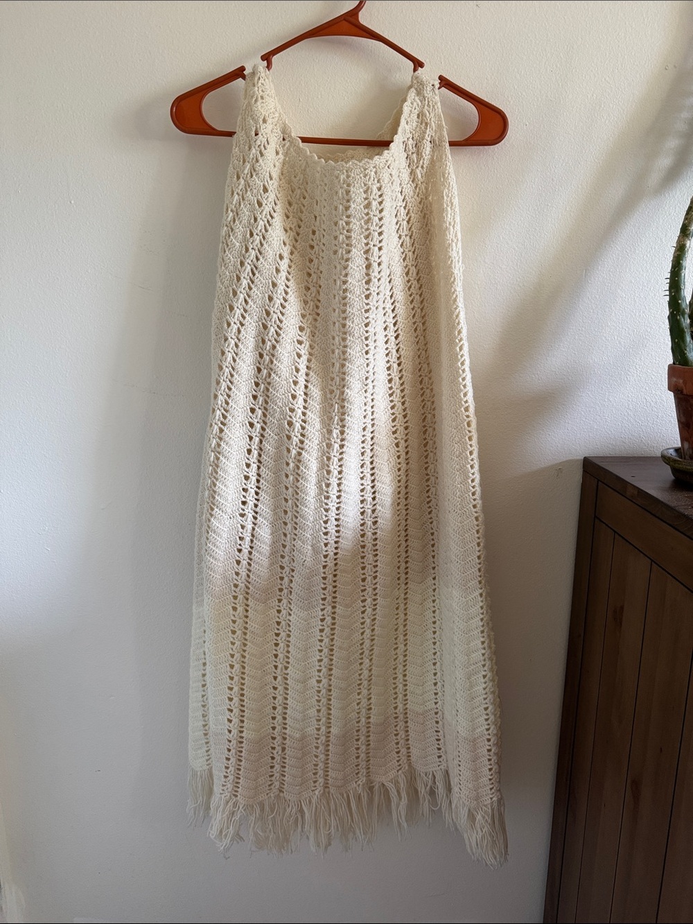 Cream Crochet Maxi Skirt - Lightweight Boho Style
